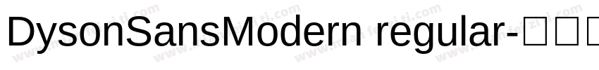 DysonSansModern regular字体转换